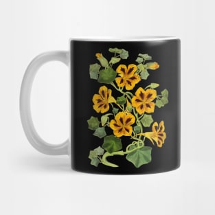 Nasturtium Flower Vintage Botanical Illustration Mug